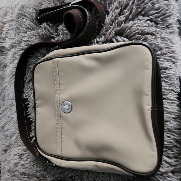 Coach Bags Unisex Coach Nylon Shoulder Bag No D647006 Khaki Wbrown